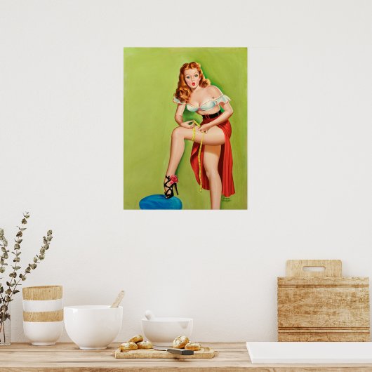 赤頭ピン留め ポスター (キッチン)