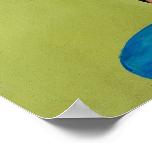 赤頭ピン留め ポスター (角)