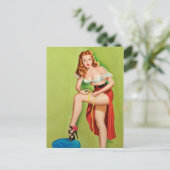 赤頭ピン留め ポストカード (スタンド正面)