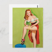 赤頭ピン留め ポストカード (正面/裏面)