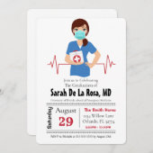 赤頭女医学校卒業招待状 招待状 (正面/裏面)