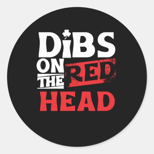 赤頭赤毛レッドヘッドジンジャーレッドヘッドギフト ラウンドシール (正面)