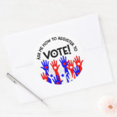 赤頼色の投票登録の方法 ラウンドシール (封筒)
