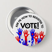 赤頼色の投票登録の方法 缶バッジ (正面&裏面)