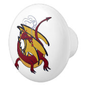 赤飛んでいる龍 セラミックノブ (右)