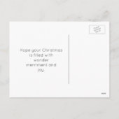 赤食べサンタ帽で聖降誕祭のシカを飲め シーズンポストカード (裏面)