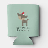 赤食べサンタ帽で聖降誕祭のシカを飲め 缶クーラー (裏面)