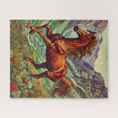 赤馬の山の上500ピースパズル ジグソーパズル (横)