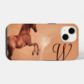 赤馬パーチメントモノグラム iPhoneケース (裏面横)