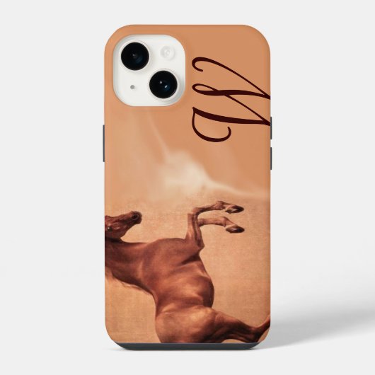 赤馬パーチメントモノグラム iPhoneケース (裏面)