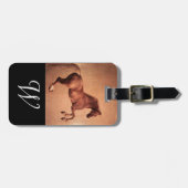 赤馬モノグラム ラゲッジタグ (正面横)