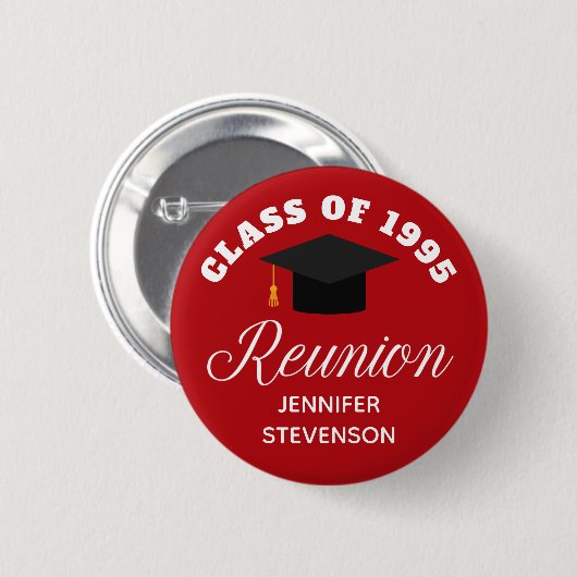 赤高校懇親会パーソナライズされた名札 缶バッジ (正面&裏面)