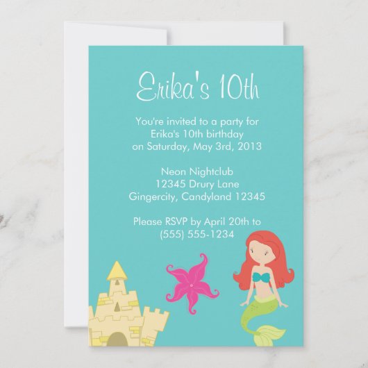 赤髪の人魚の海への招待状 招待状 (正面)
