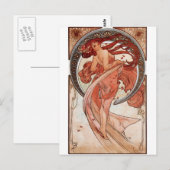 赤髪の踊り娘 - ムーハ ポストカード (正面/裏面)