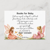 赤魅力的ちゃんシャワー用ピンクの妖精の本 エンクロージャーカード (正面)