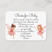 赤魅力的ちゃんシャワー用ピンクの妖精の本 エンクロージャーカード (正面)