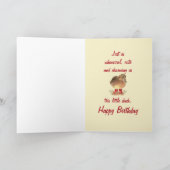 赤魅力的ゴムブーツの小さな鴨誕生日 カード (内部)