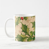 赤魅力的果実と離れの緑のホリーの コーヒーマグカップ (左)