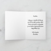 赤魅力的芸術的ケシの母の日 カード (内部)