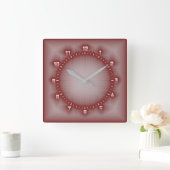 赤魔法 スクエア壁時計 (ホーム)