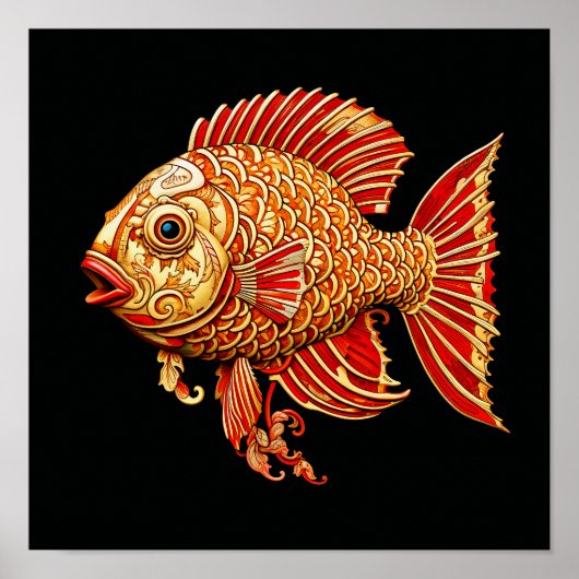赤魚ダーク絵画ズ ポスター (正面)