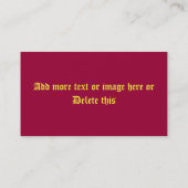 赤魚名刺 名刺 (裏面)