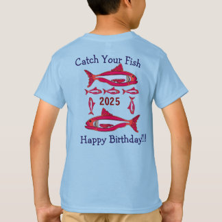 赤魚子供へTシャツハッピーバースデー2025 Tシャツ
