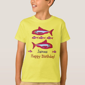 赤魚子供へTシャツハッピーバースデー2025 Tシャツ