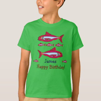 赤魚子供へTシャツハッピーバースデー2025 Tシャツ