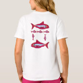 赤魚子供へTシャツ Tシャツ (裏面)