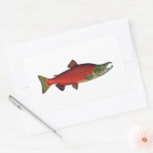 赤鮭（産卵期） 長方形シール (封筒)