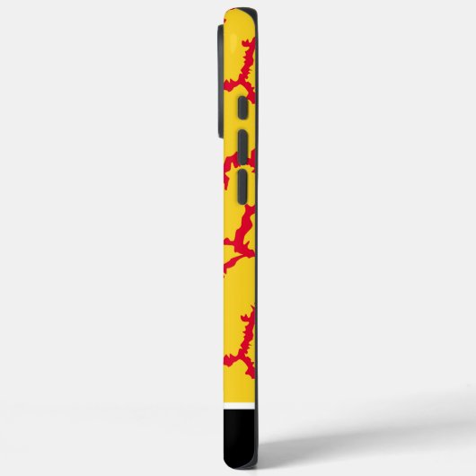 赤鮮やかと黄色の形状のデザイン Case-Mate iPhoneケース (裏面 / 左)