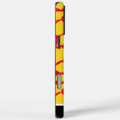 赤鮮やかと黄色の形状のデザイン Case-Mate iPhoneケース (裏面 / 右)