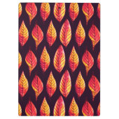 赤鮮やかと黄色の紅葉パターン クリップボード (裏面)