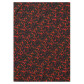 赤鮮やかと黒の斑紋 テーブルクロス (正面)