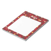 赤鮮やかのカラフル水玉模様 ノートパッド (回転)