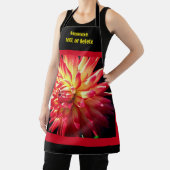 赤鮮やかダリアパーソナライズされた花 エプロン (インサイチュ)