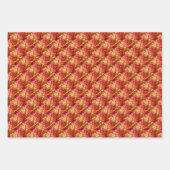 赤鮮やかダリアフラワーパーソナライズされた自然 ラッピングペーパーシート (正面2)