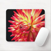 赤鮮やかダリア花 マウスパッド (マウス)