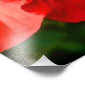 赤鮮やかハイビスカスイラストレーション フォトプリント            (角)