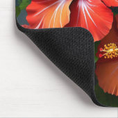 赤鮮やかハイビスカス花–76894 マウスパッド (コーナー)