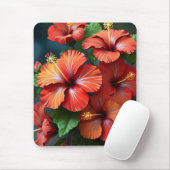 赤鮮やかハイビスカス花–76894 マウスパッド (マウス)