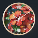 赤鮮やかハイビスカス花–76894 壁時計<br><div class="desc">赤鮮やかハイビスカス花–76894</div>