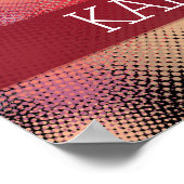 赤鮮やかハーフトーン体操（モノグラム付） ポスター (角)