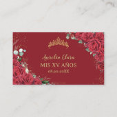 赤鮮やかフローラクインセアニラQRギフトレジストリ エンクロージャーカード (裏面)