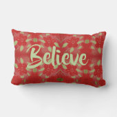 赤鮮やかフローラクッション ランバークッション (裏面)