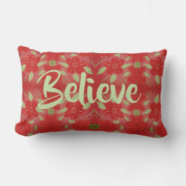 赤鮮やかフローラクッション ランバークッション