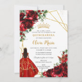 赤鮮やかフローラフラワーズプリンセスキンセアニラ 招待状 (正面)