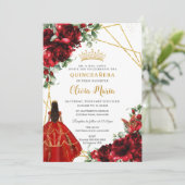 赤鮮やかフローラフラワーズプリンセスキンセアニラ 招待状 (スタンド正面)