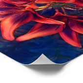 赤鮮やかユリ ポスター (角)